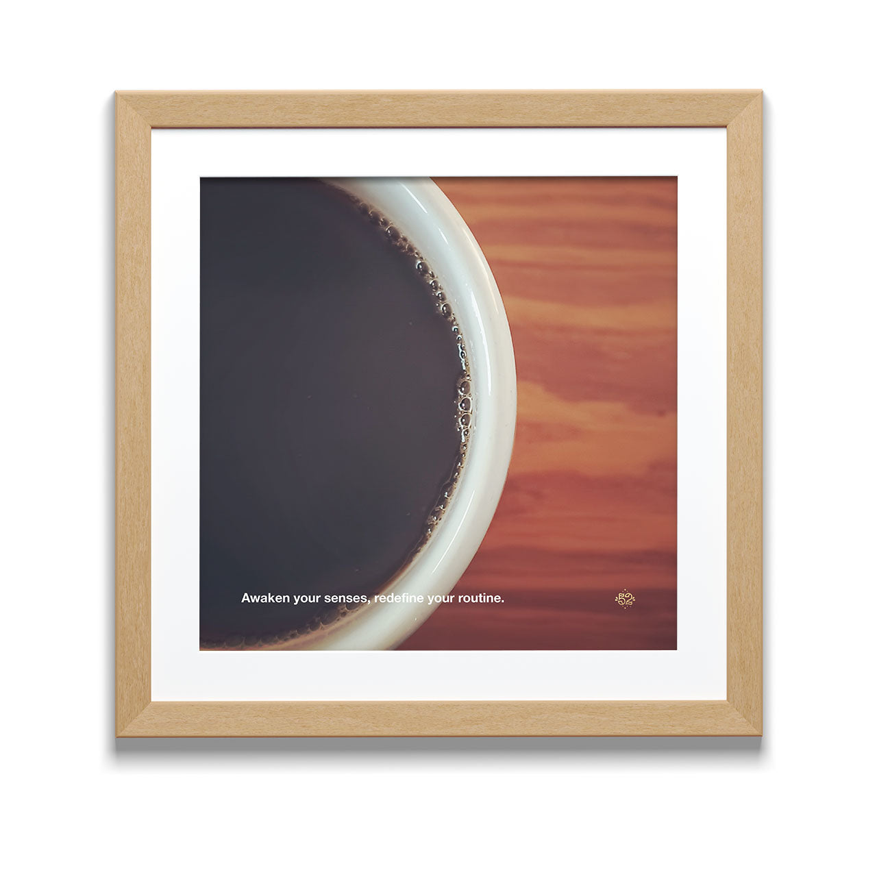 Coffee art print awaken your senses redefine your routine for coffee lovers framed