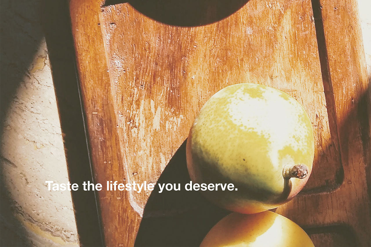 Motivational coffee print taste the lifestyle you deserve for kitchen decor close-up